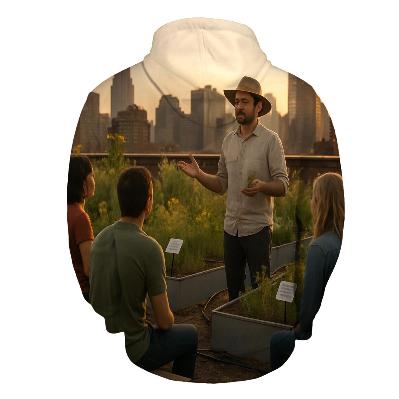 Rooftop Garden Sundown Lecture lightweight hoodies