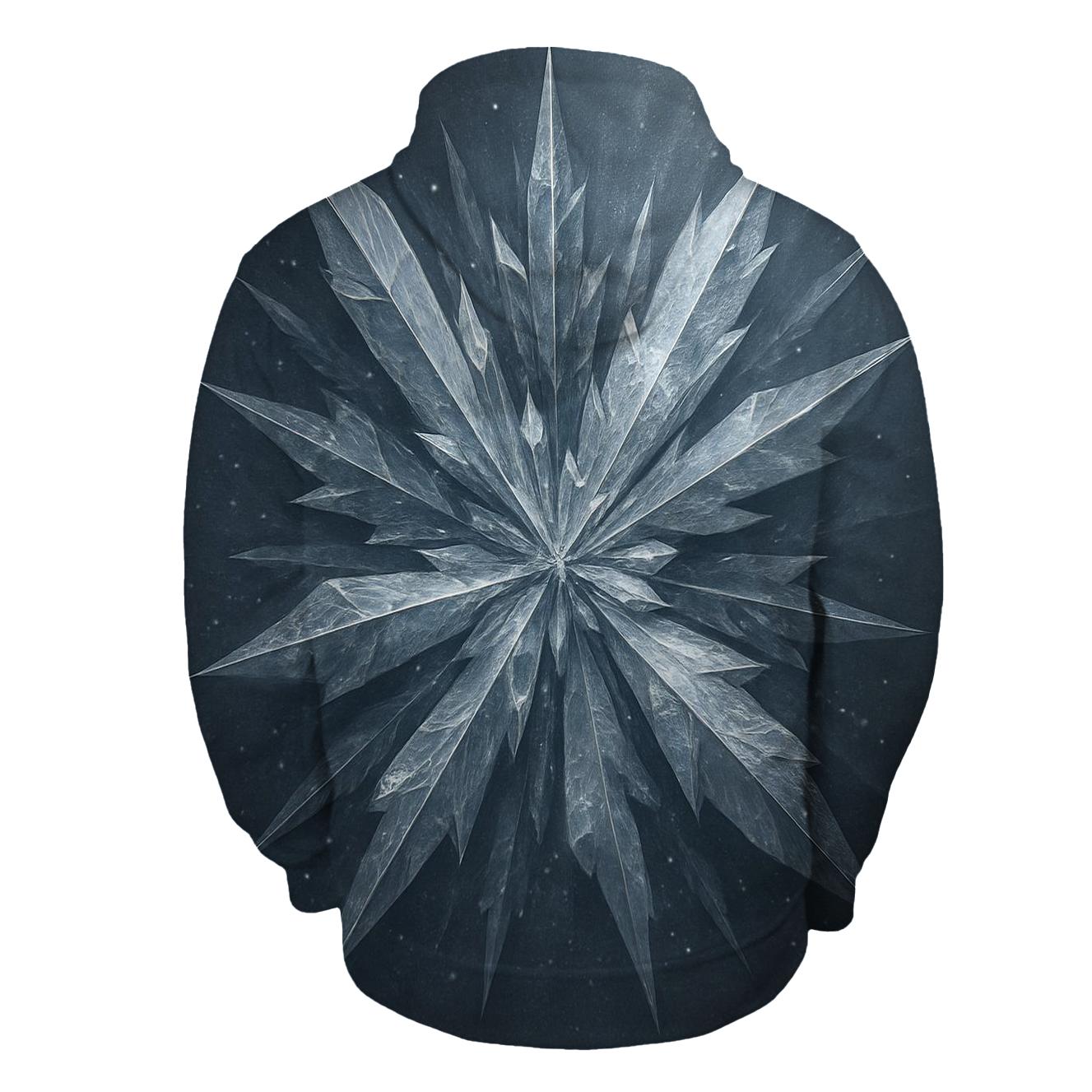 Silver Ice Crystals zip-up hoodies