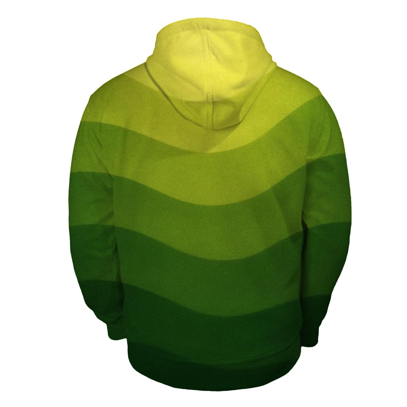Verdant Gradient Field printed hoodies
