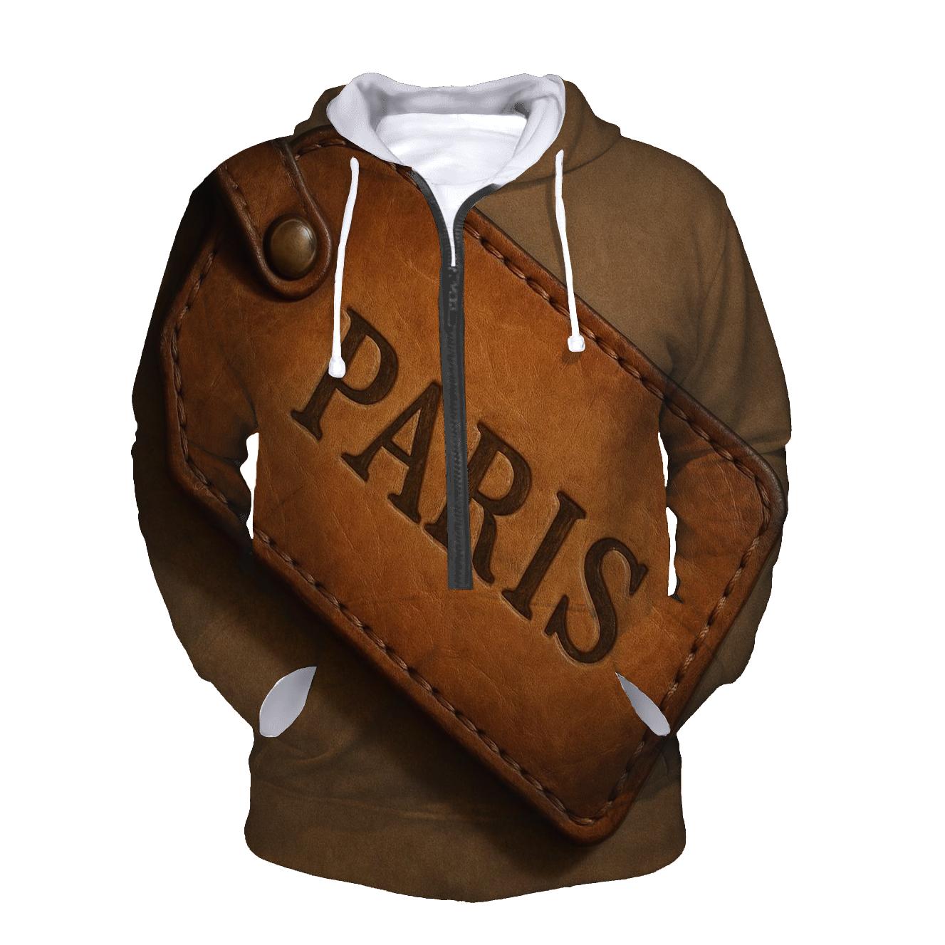 Weathered Leather Travel Tag premium hoodies
