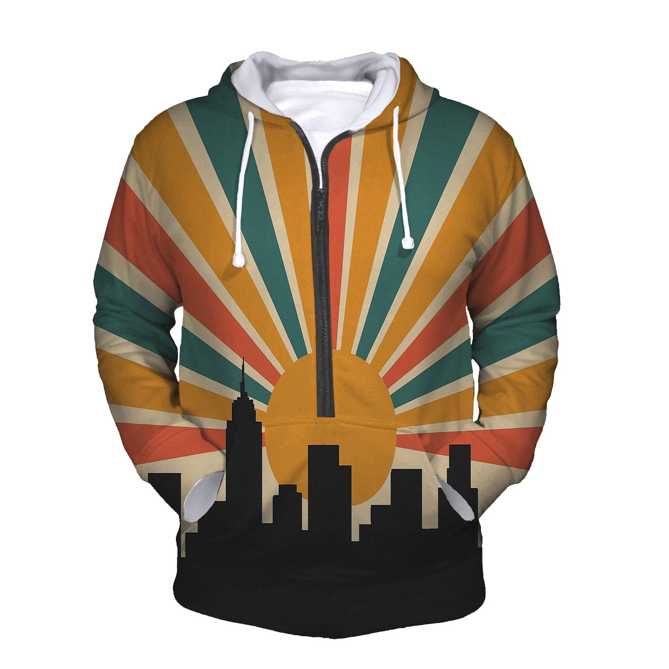 City Skyline Sunburst hoodie trends