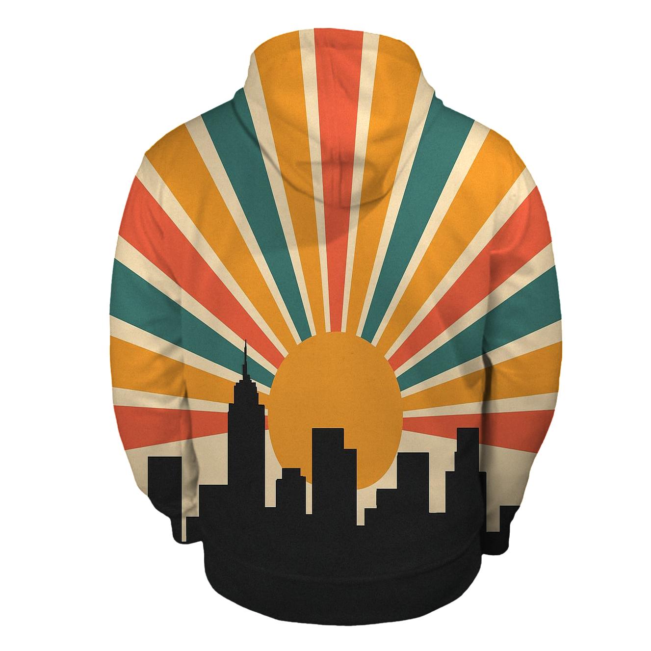 City Skyline Sunburst hoodie trends