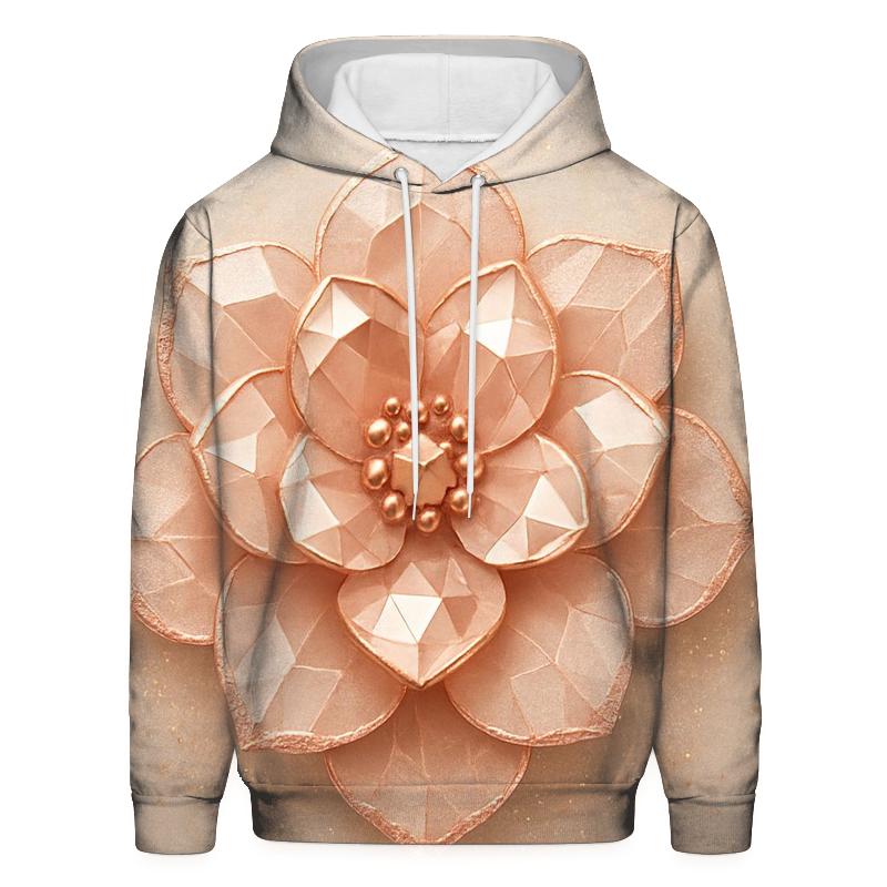 Rose Gold Facet Bloom premium hoodies