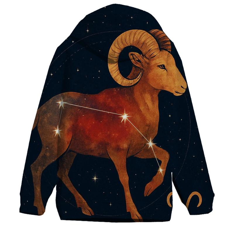 Celestial Aries Constellation Map lightweight hoodies