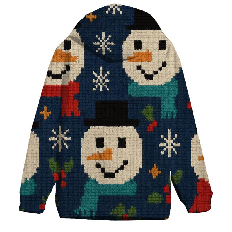 Snowman Scarf Grid Design designer hoodies