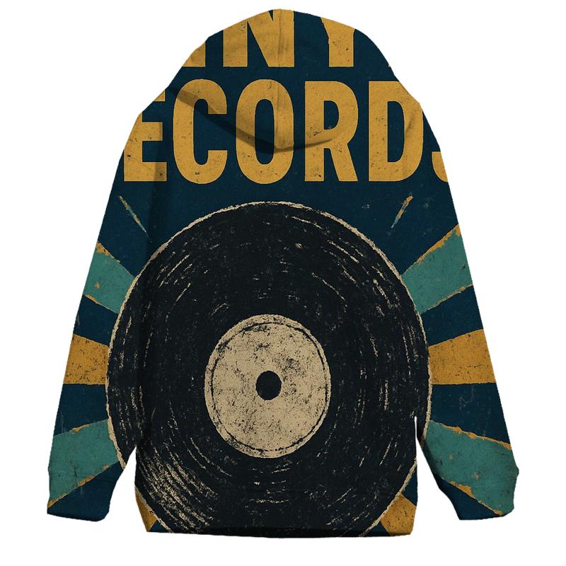 Distressed Vinyl Record Billboard hoodies fashion