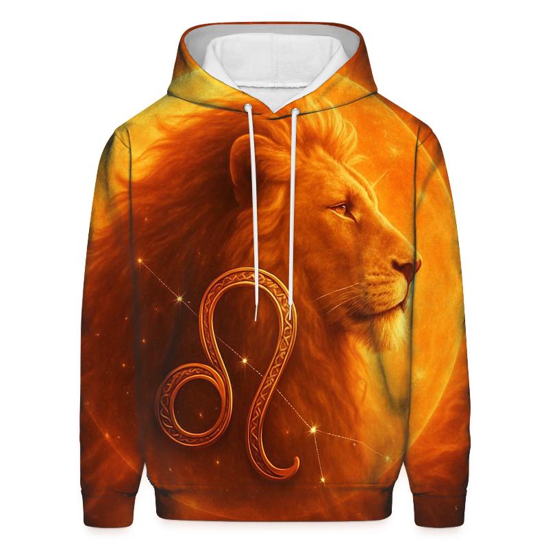 Leo Solar Flare Lion Artwork printed hoodies