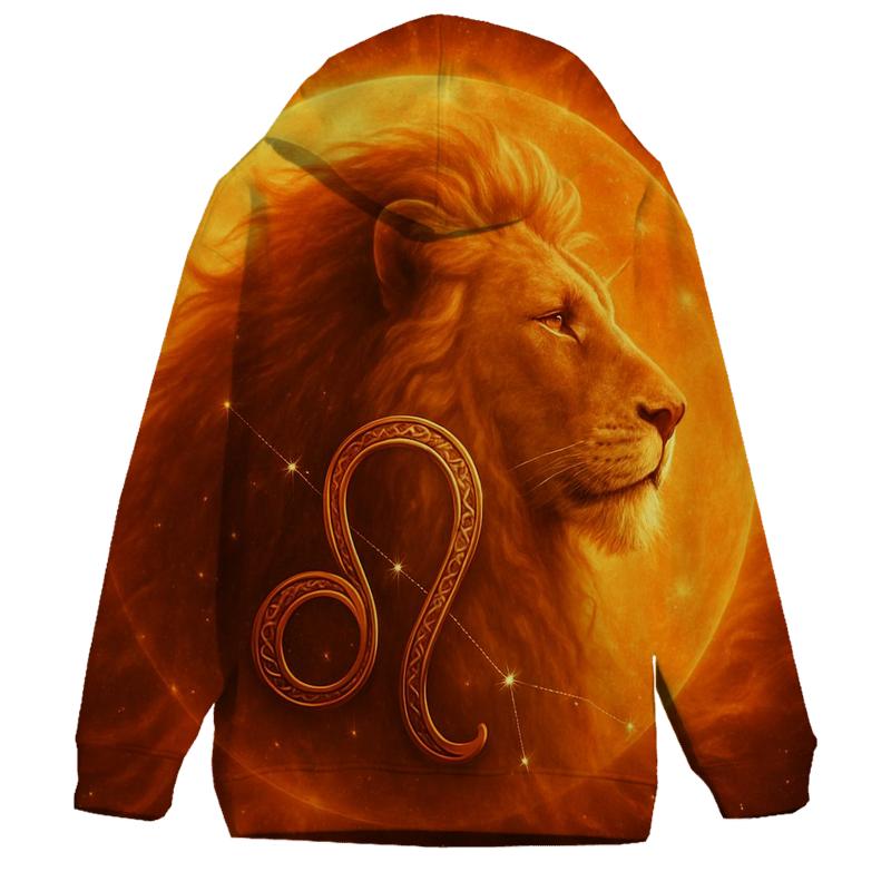 Leo Solar Flare Lion Artwork printed hoodies