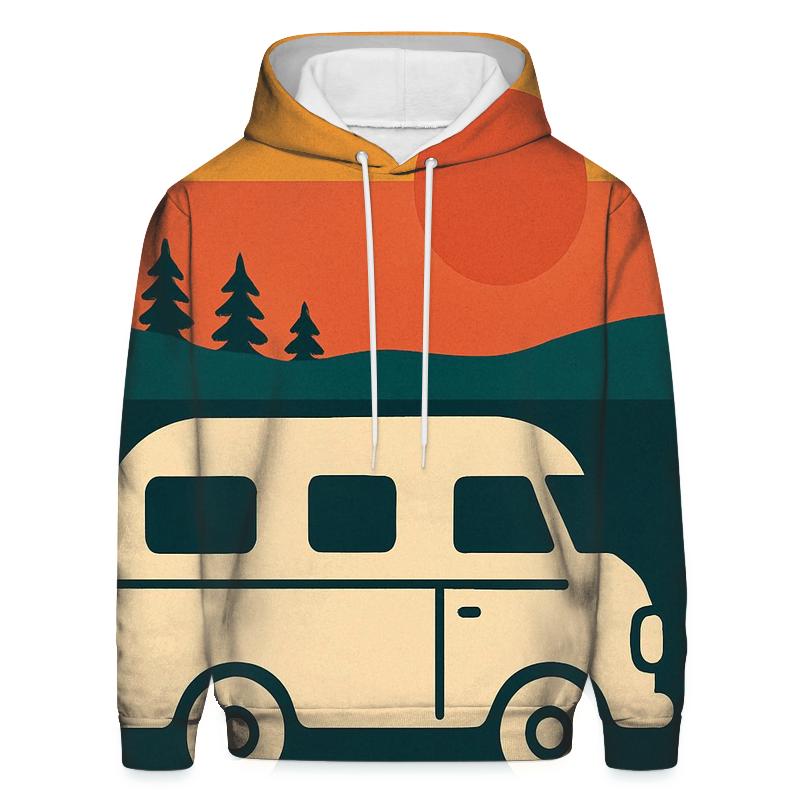 Retro Camper Sunset hoodie designs