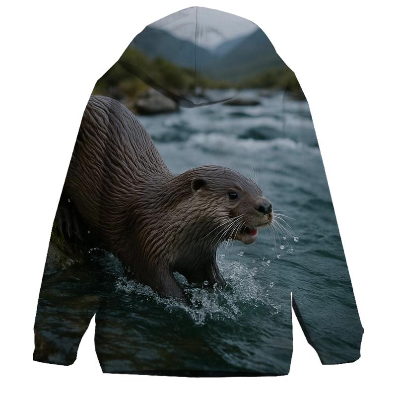 River Bend Otter Play pullover hoodies