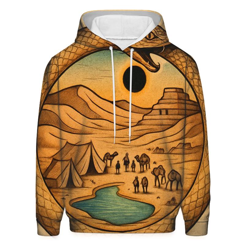 Desert Mirage Ouroboros Caravan embroidered hoodies