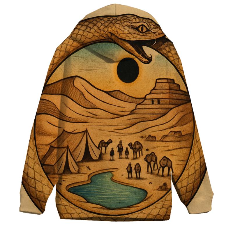 Desert Mirage Ouroboros Caravan embroidered hoodies