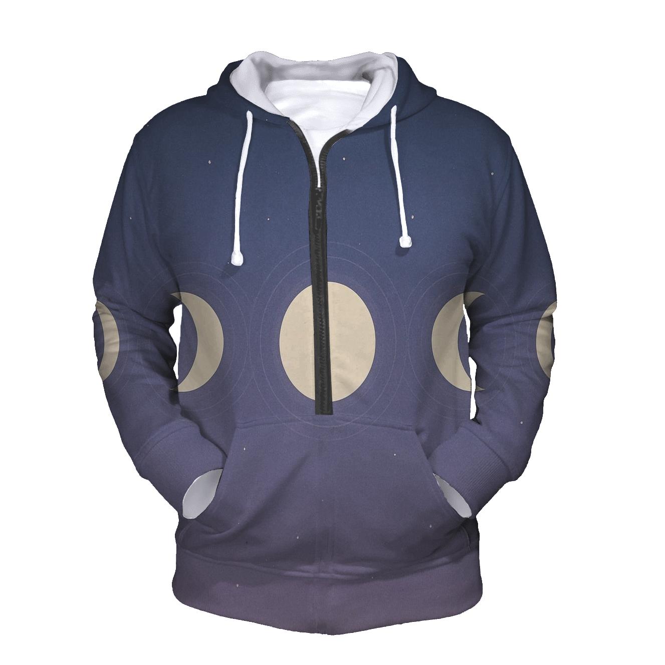Moon Phase Harmony zip-up hoodies