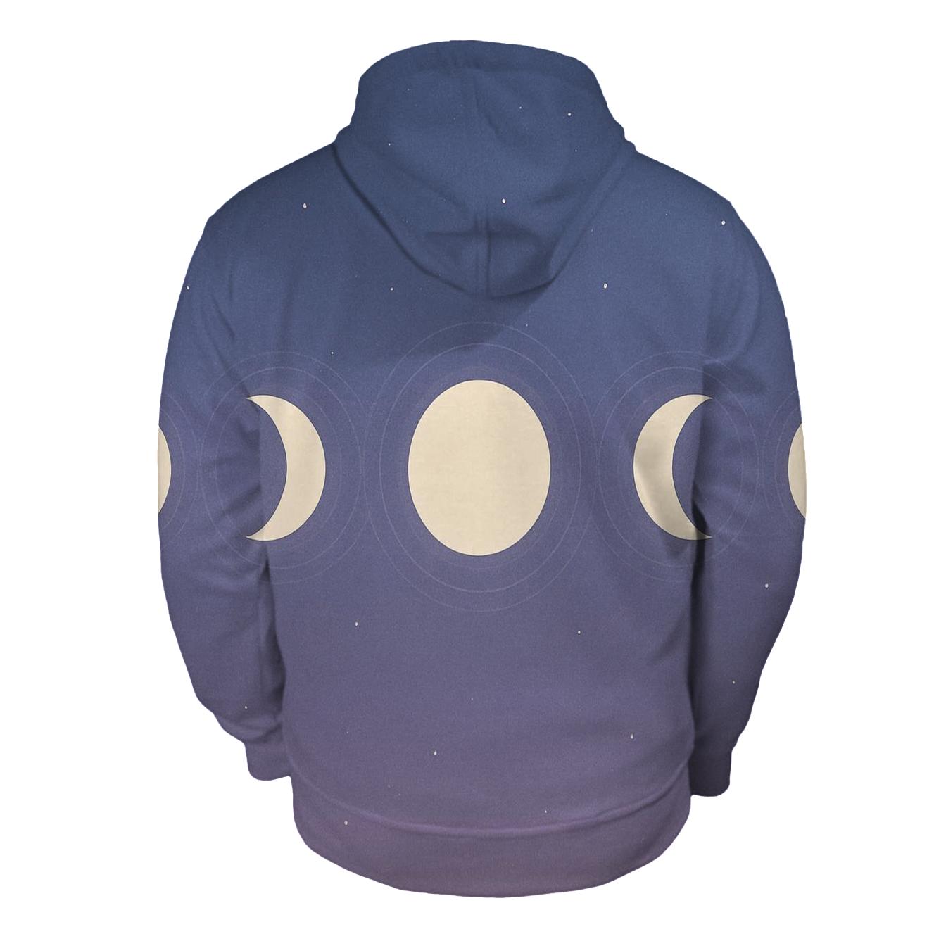 Moon Phase Harmony zip-up hoodies
