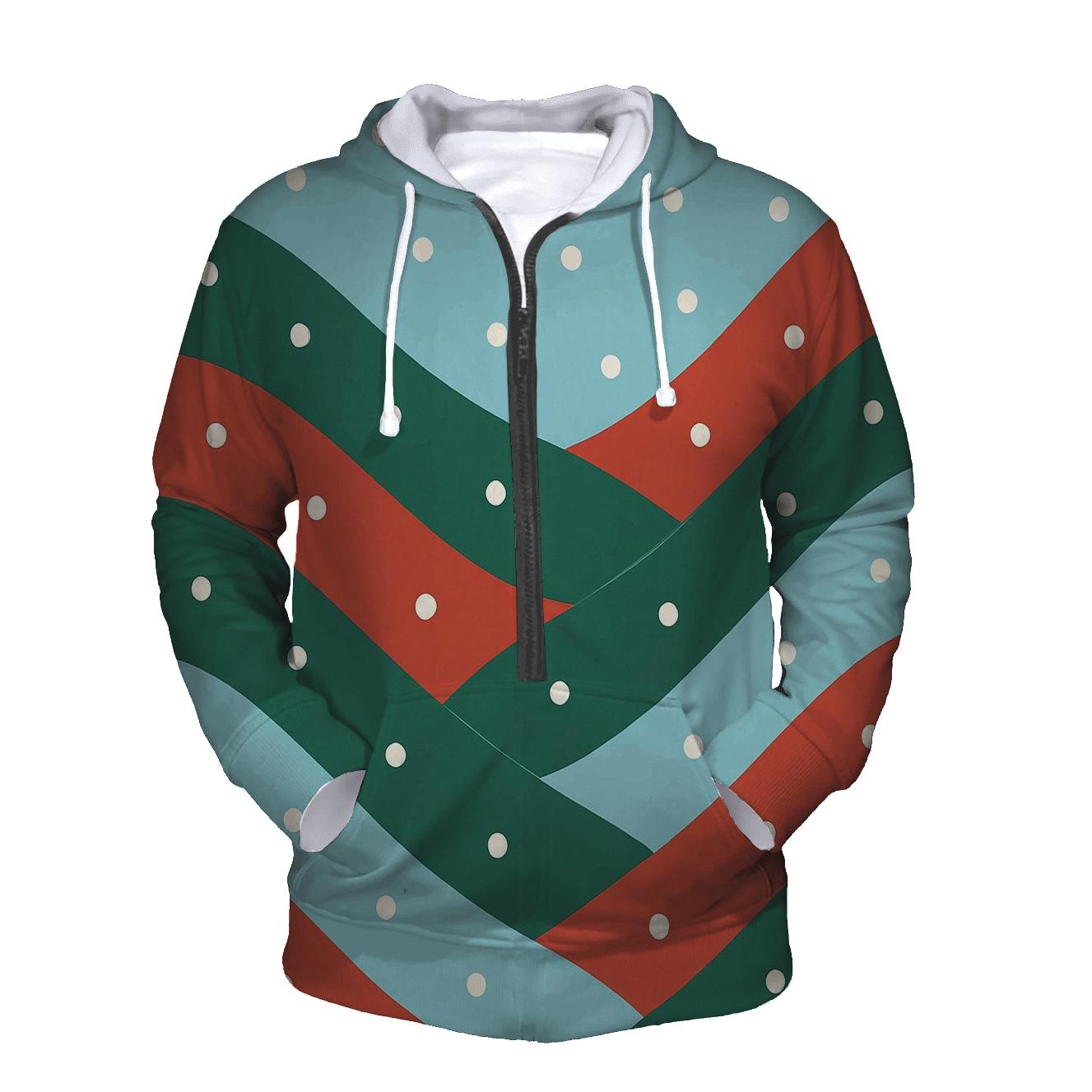 Diagonal Snow Drift Waves lightweight hoodies