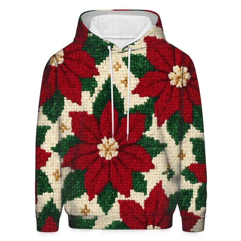 Poinsettia Tile Garden Design graphic hoodies