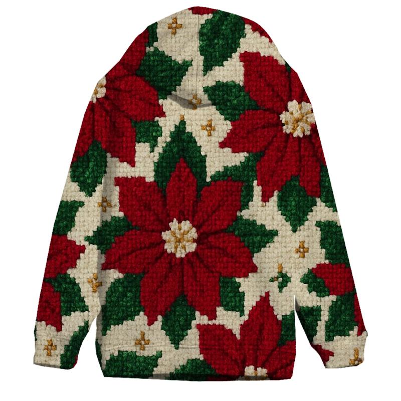 Poinsettia Tile Garden Design graphic hoodies