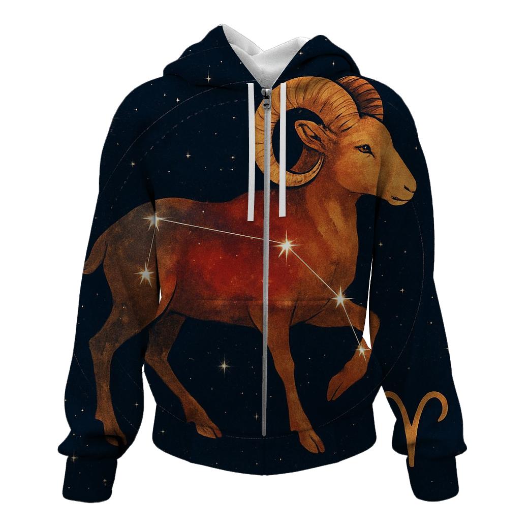 Celestial Aries Constellation Map hoodie trends