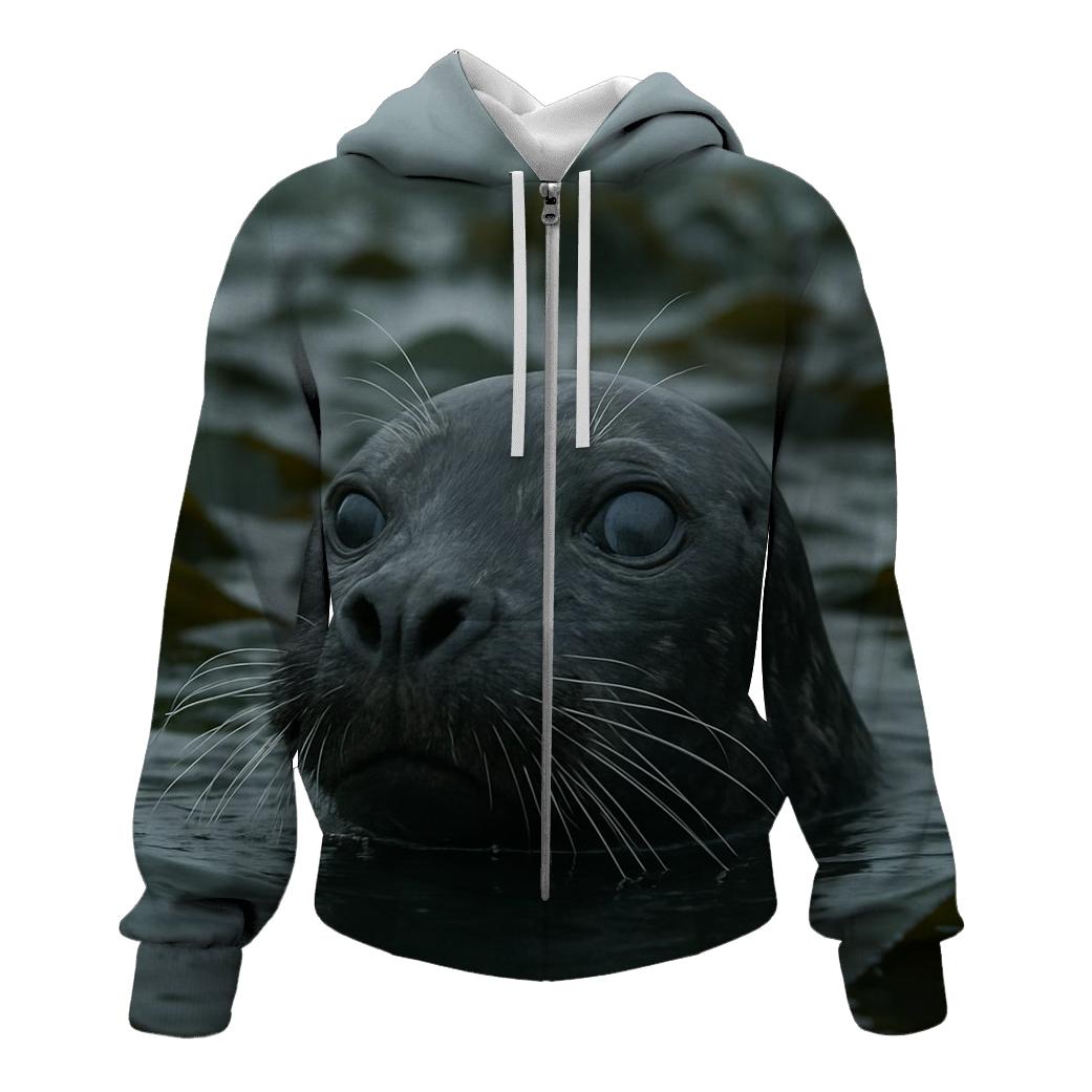 Kelp Cutwater Harbor Seal zip-up hoodies