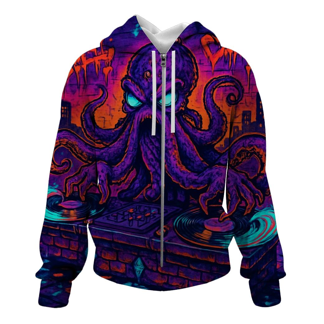 Gutterpunk Kraken Beat graphic hoodies