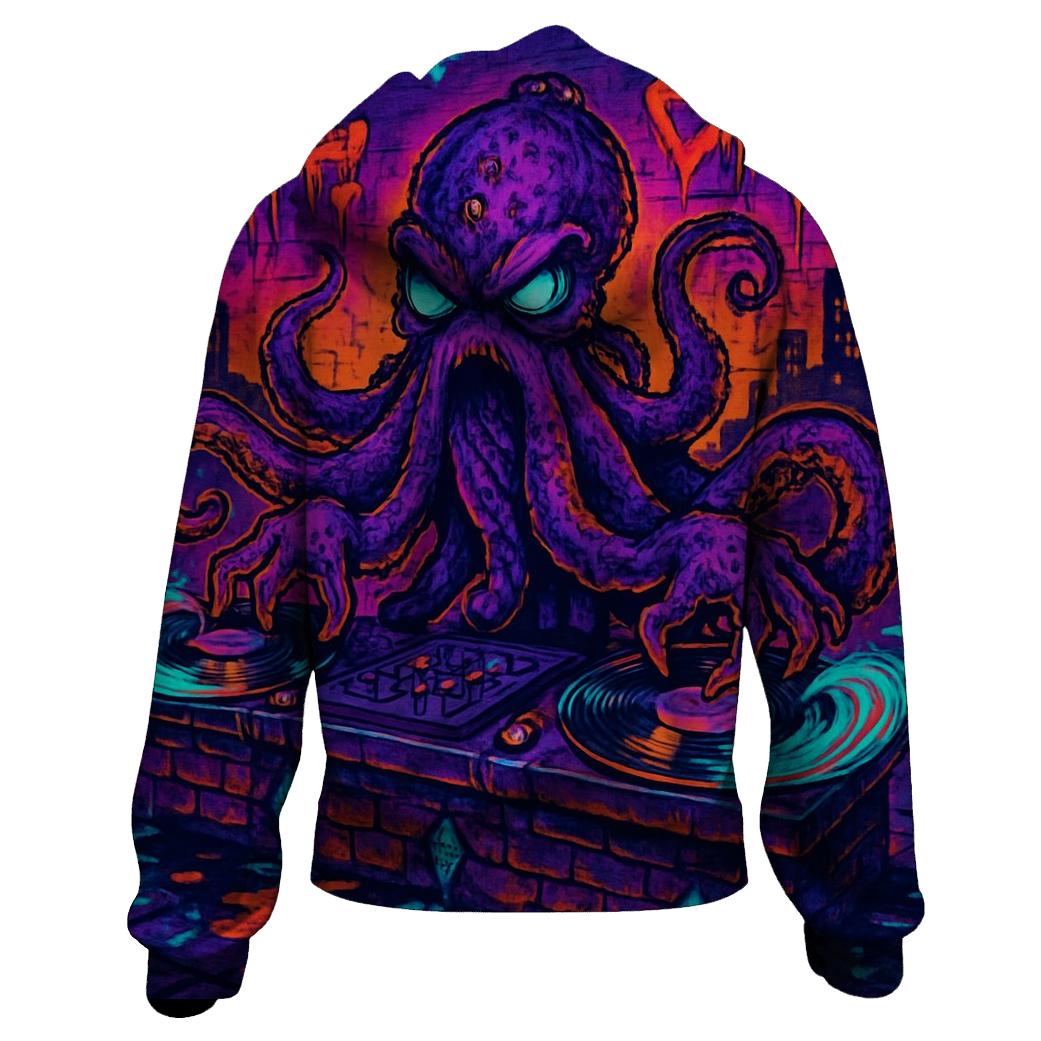 Gutterpunk Kraken Beat graphic hoodies