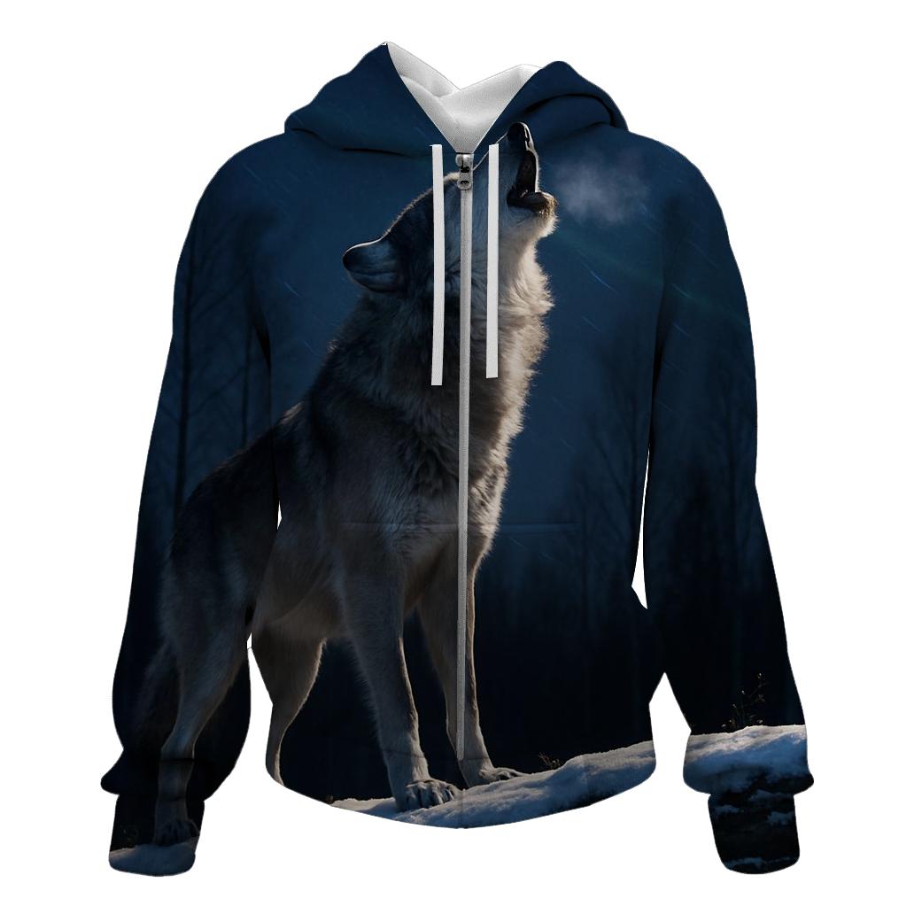Night Howl Over Taiga heavyweight hoodies