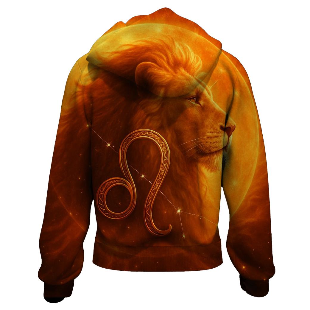 Leo Solar Flare Lion Artwork pullover hoodies