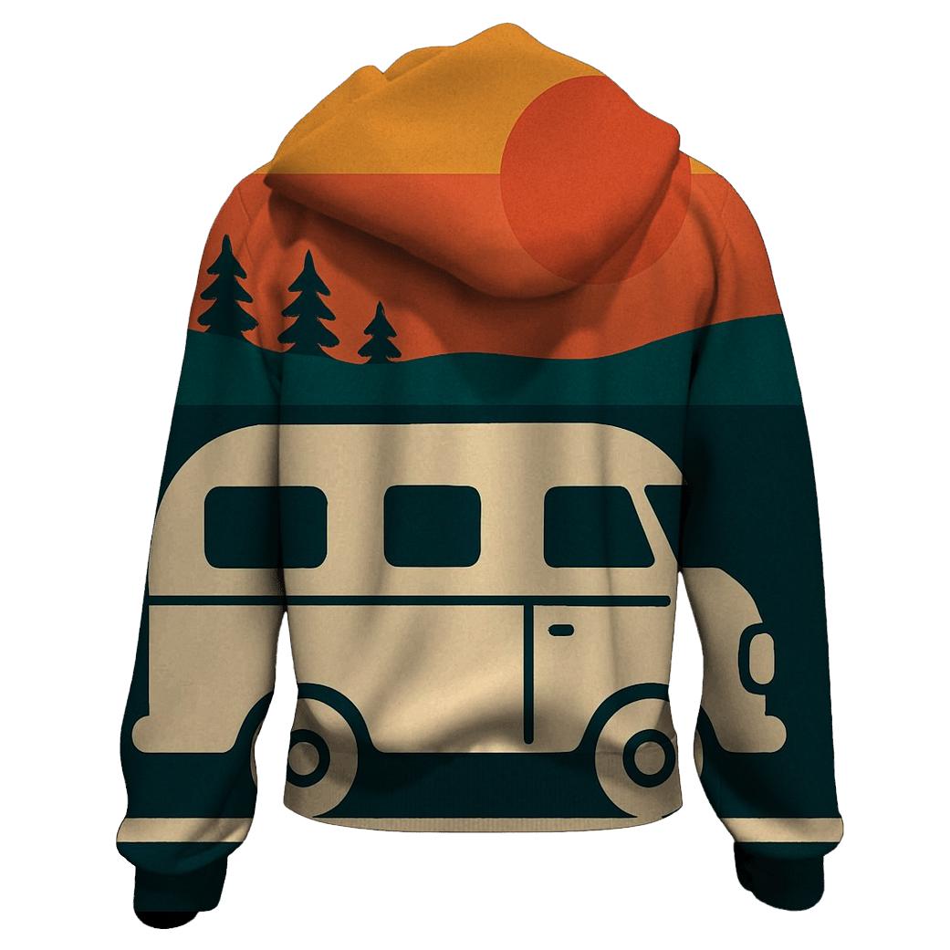 Retro Camper Sunset hoodie trends
