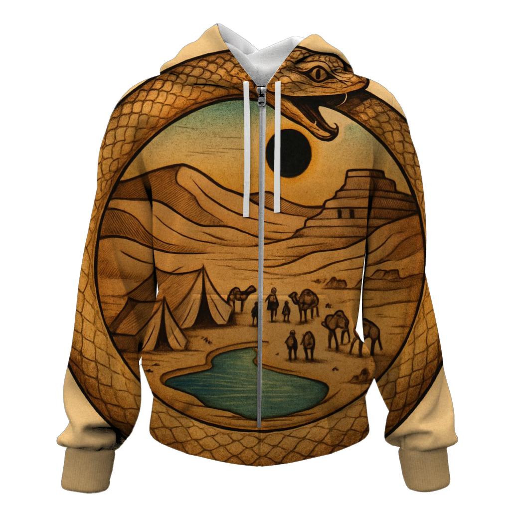 Desert Mirage Ouroboros Caravan printed hoodies