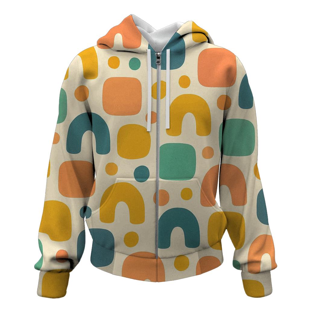 Funky Geometric Playground printed hoodies