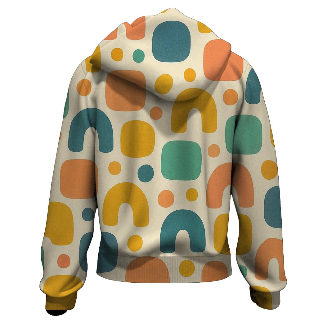 Funky Geometric Playground printed hoodies