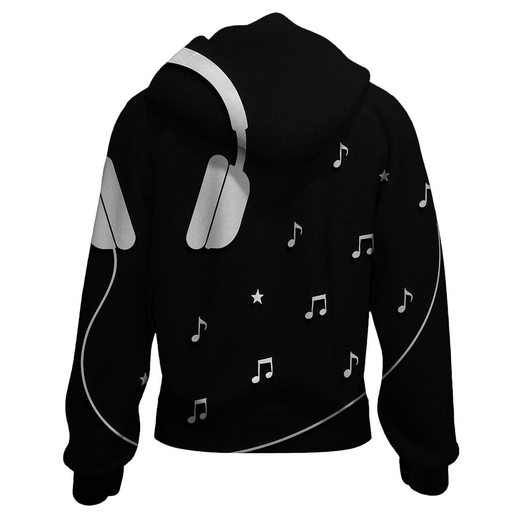 Headphone Constellation embroidered hoodies
