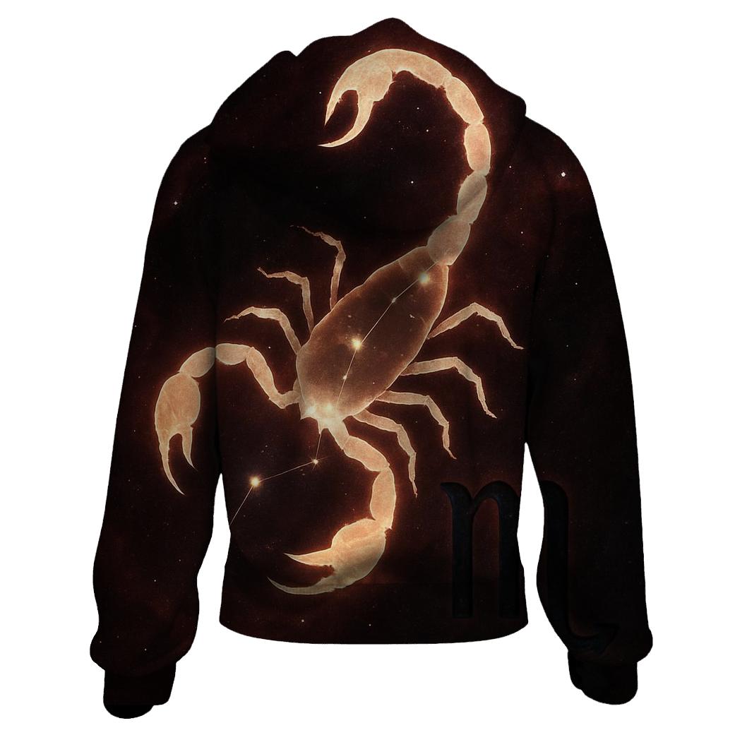Scorpio Galactic Scorpion Design hoodie styles