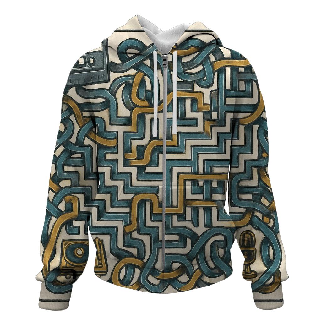 Tape Maze Remix lightweight hoodies