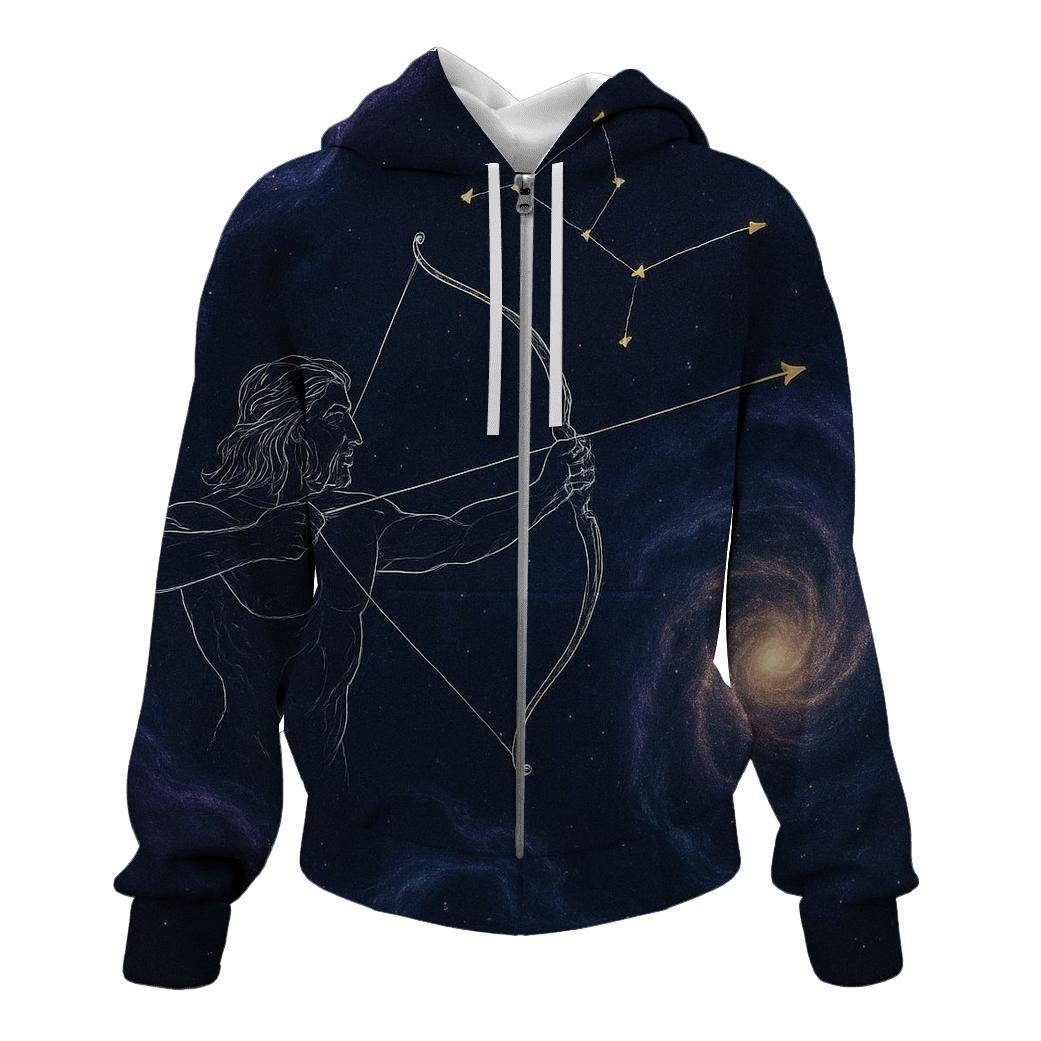 Sagittarius Archer Star Map embroidered hoodies