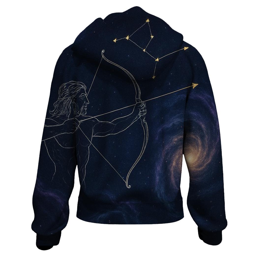 Sagittarius Archer Star Map embroidered hoodies