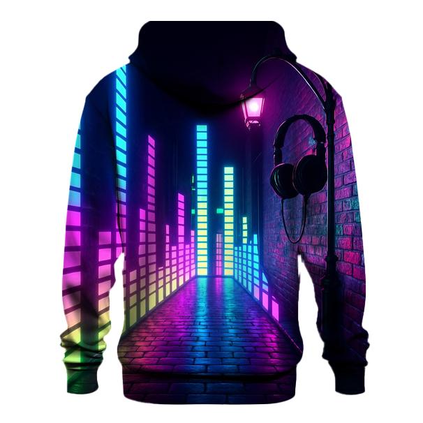 Neon Equalizer Alley lightweight hoodies
