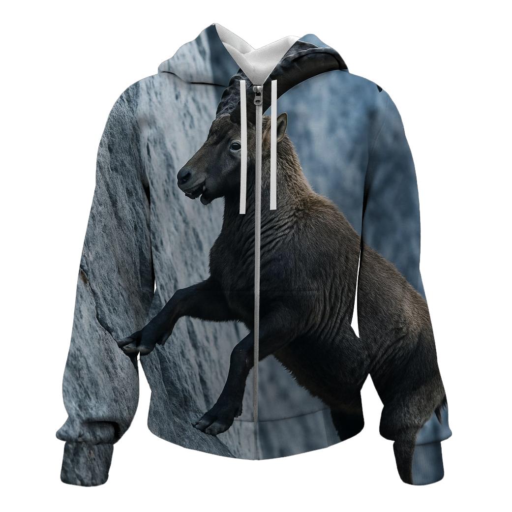 Alpine Ibex Vertical Ascent embroidered hoodies