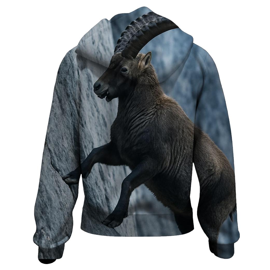 Alpine Ibex Vertical Ascent embroidered hoodies