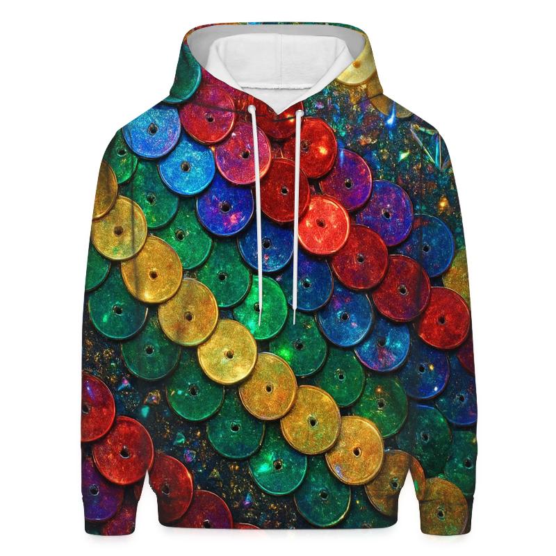 Prismatic Sequin Tide pullover hoodies