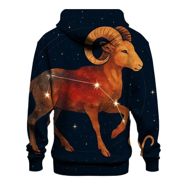 Celestial Aries Constellation Map lightweight hoodies