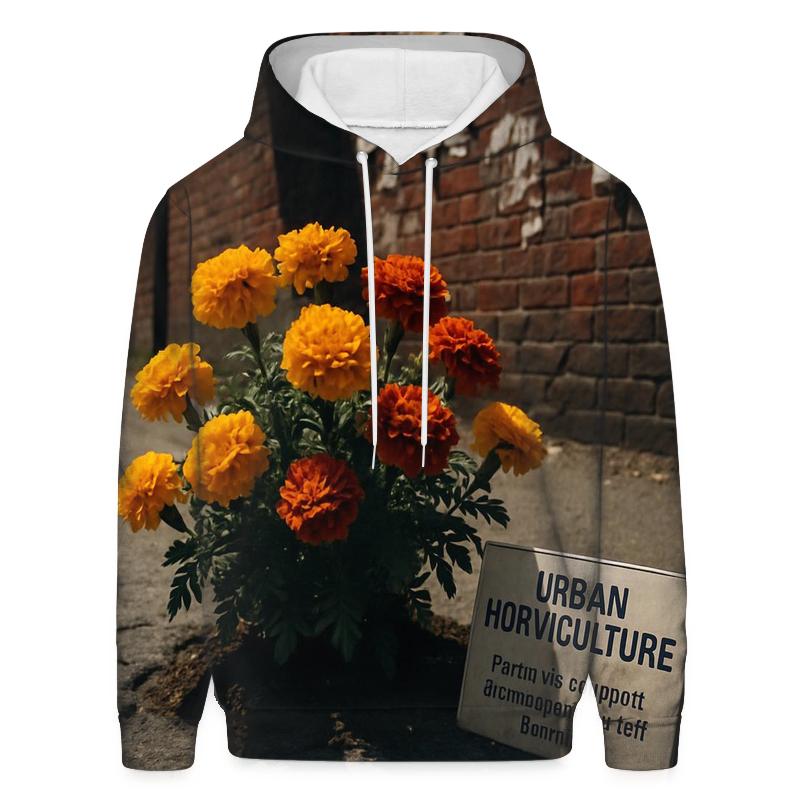 Urban Alley Marigold Guerrilla Patch embroidered hoodies