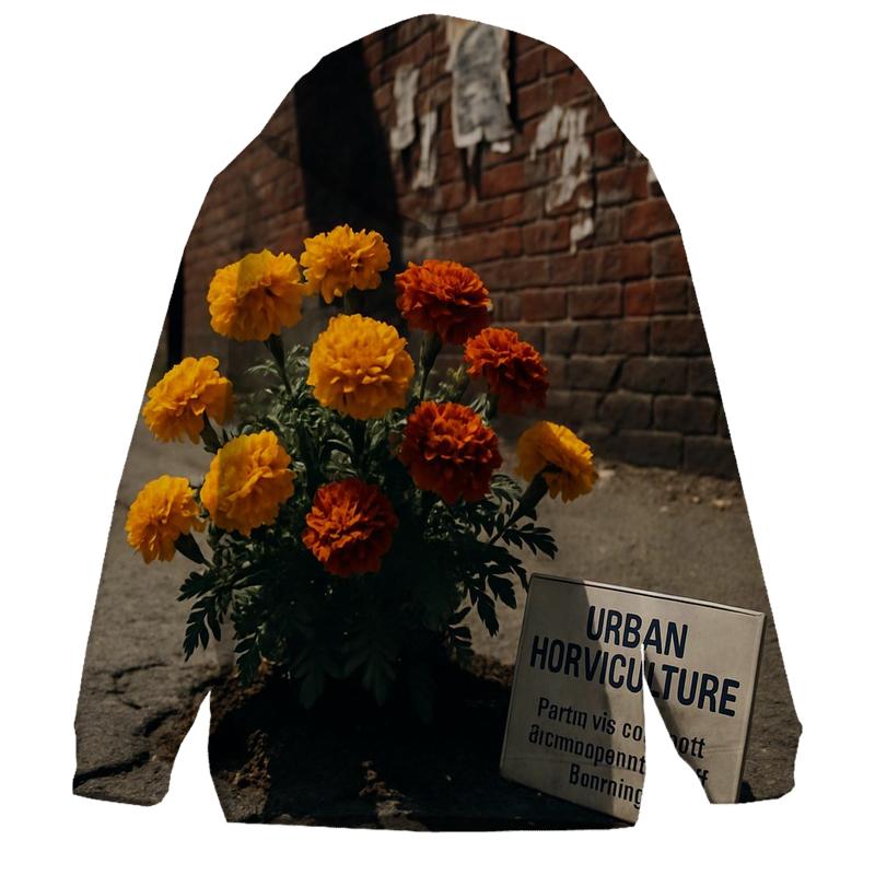 Urban Alley Marigold Guerrilla Patch embroidered hoodies