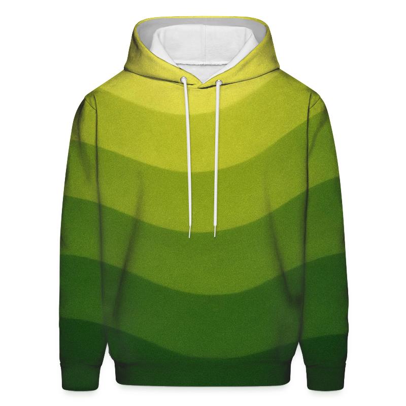 Verdant Gradient Field embroidered hoodies