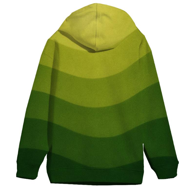 Verdant Gradient Field embroidered hoodies