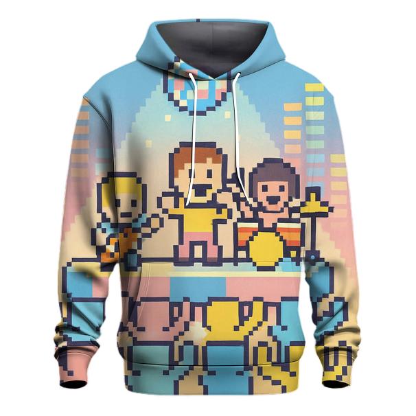 Pixel Pop Stage embroidered hoodies