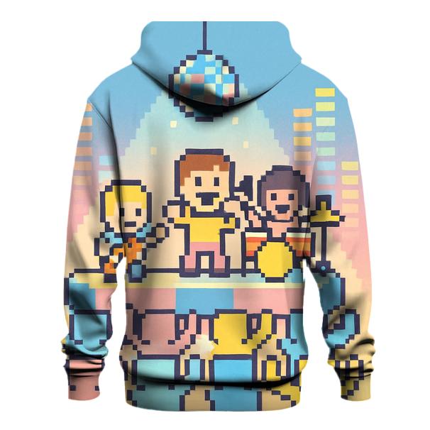Pixel Pop Stage embroidered hoodies