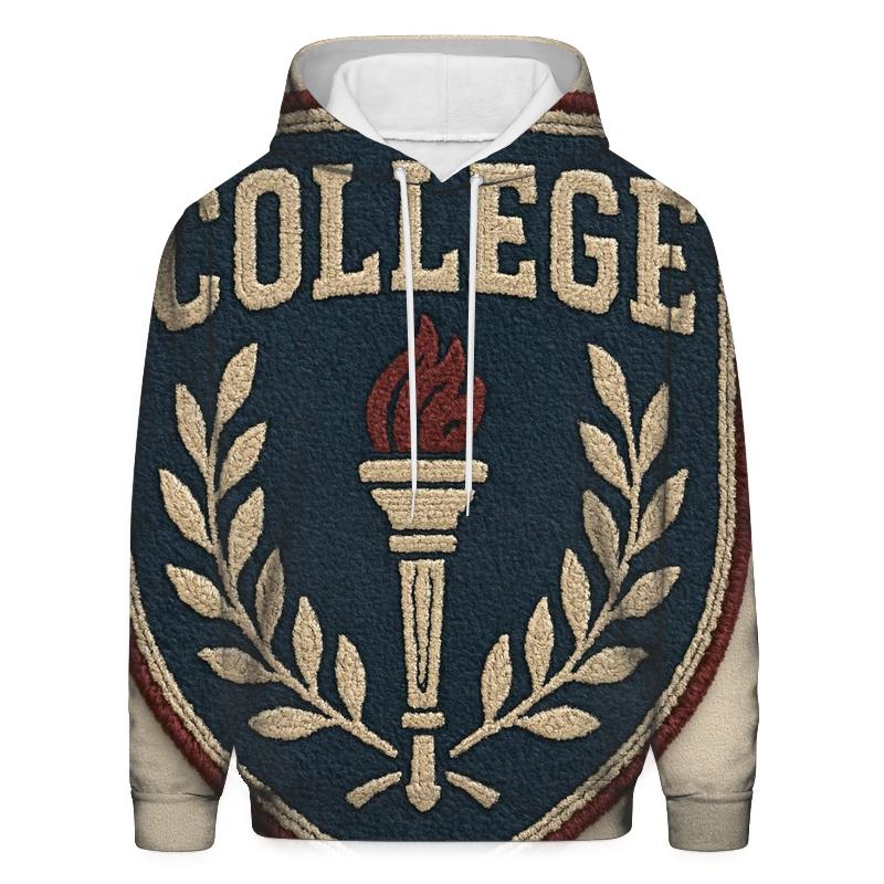 Retro College Crest Patch hoodie trends