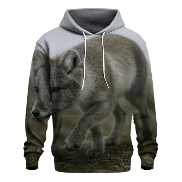 Tundra Stalk Arctic Fox embroidered hoodies