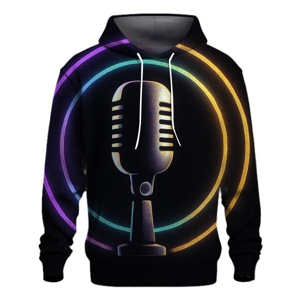 Microphone Neon Halo custom hoodies